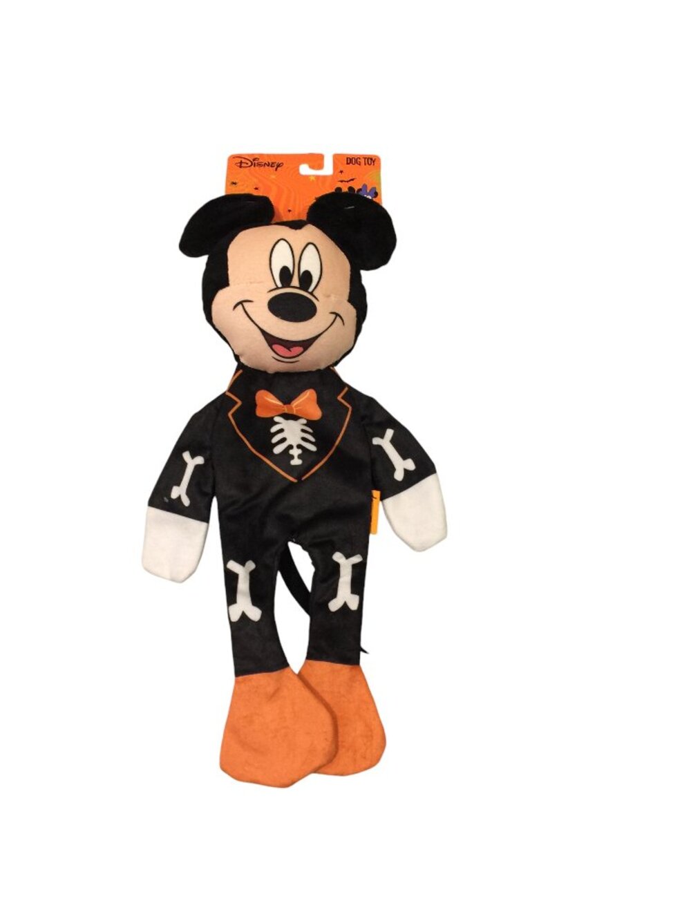 Disney Mickey & Friends 12" Mickey Mouse Plush Flattie Squeaker Dog Toy Crinkle